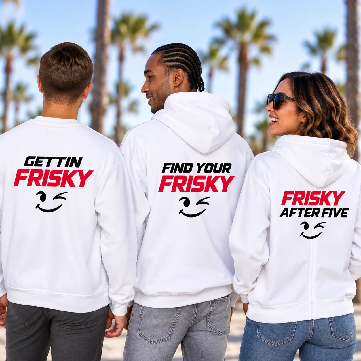 Placeholder for Frisky-T hoodie lifestyle image